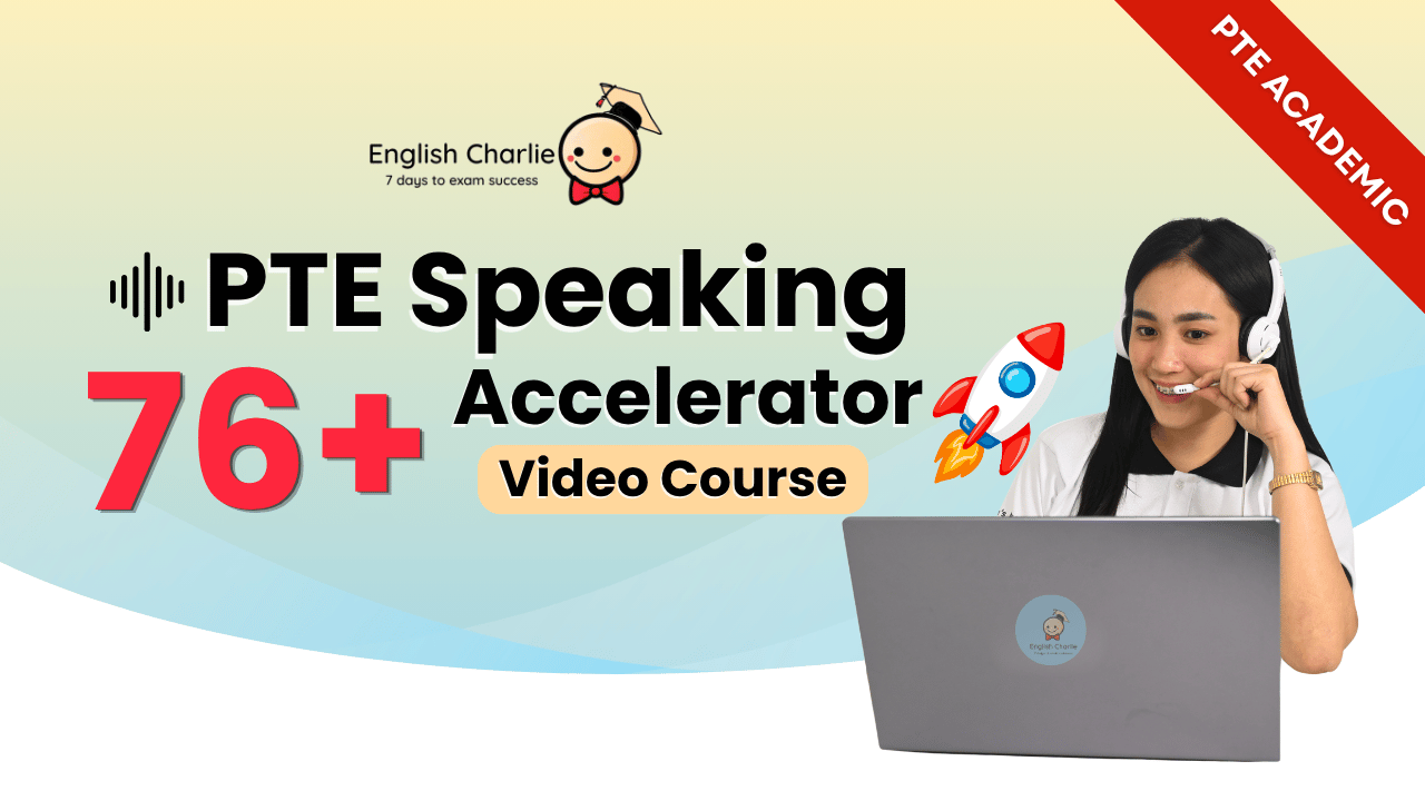 PTE Speaking 76+ Accelerator Course cover